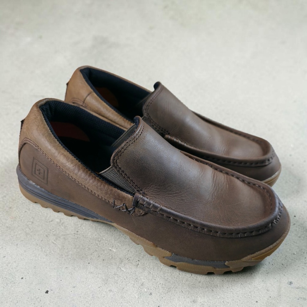 5.11 Tactical CCW Field Ops Slip On Shoes Mens Size 8 Brown Leather *Worn Once.